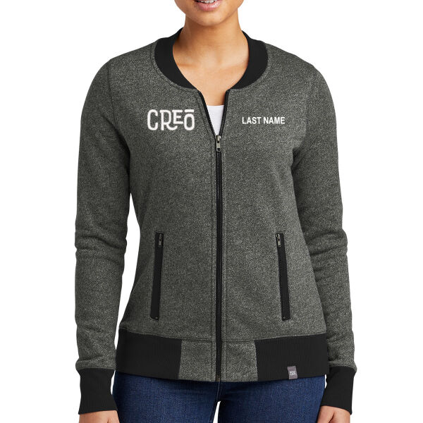 SENIOR HIGH STUDENTS ONLY - New Era Womens French Terry Baseball Full Zip - Embroidered Logo **Personalization Included ** Thumbnail